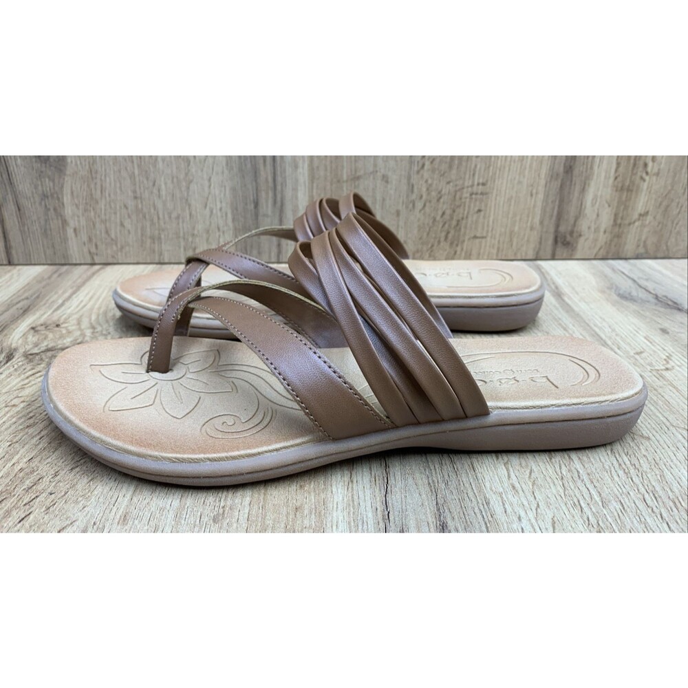 BOC Shoes Womens Black Faux Leather Strappy Slip-On Sandals Size 10 - Picture 3 of 16